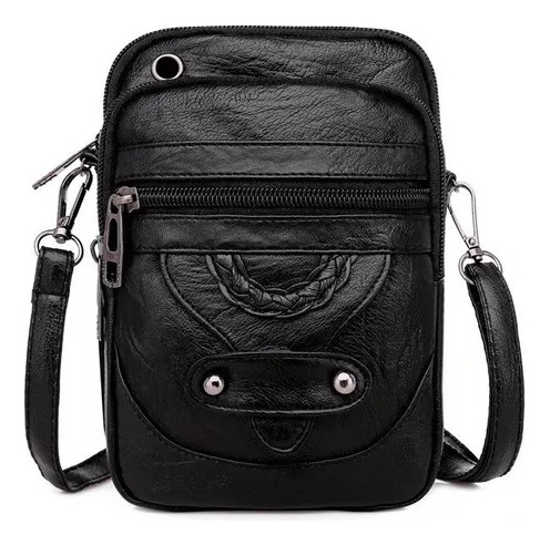 Bolso Bandolera Vintage De Cuero Suave Para Teléfono Celular