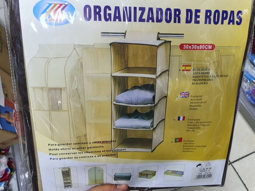 Organizador Para 3 Divisiones Ropa Colgante Armario Baño