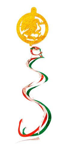 Decoración Espiral Chico Tricolor Fiestas Patrias 10 Pza.