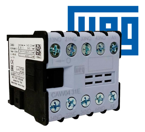 Mini Contator Weg Auxiliar 6a 3na+1nf Caw04-31 24v