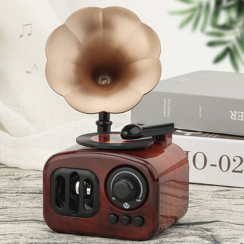 * Tocadiscos Retro Gramophone Classic De Vinilo Con Sonido