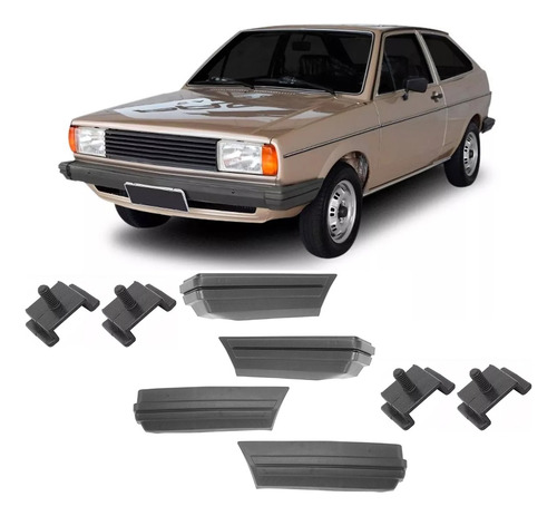 Kit Polaina Ponteira Gol 84 85 86 - Cinza