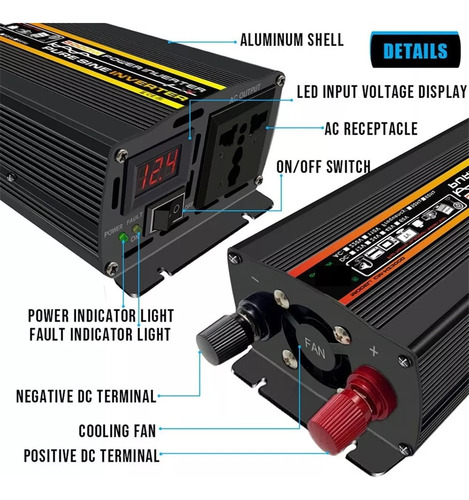 Inversor De Onda Senoidal Pura 220v 4000w 12v/24v/48v/60v