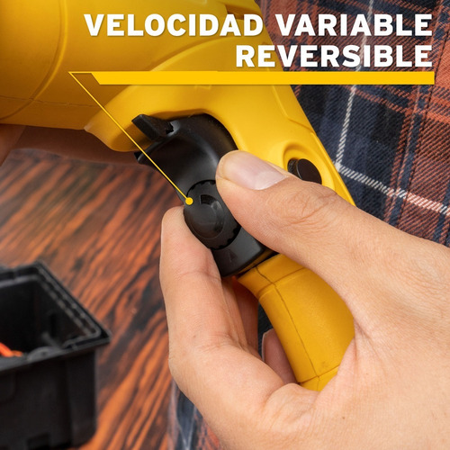Taladro Rotomartillo 1/2 Pretul Roto-1/2p6 550w V. Variable Color Amarillo