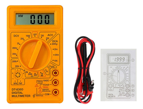 Voltímetro Digital, Amperímetro Multímetro De Mano