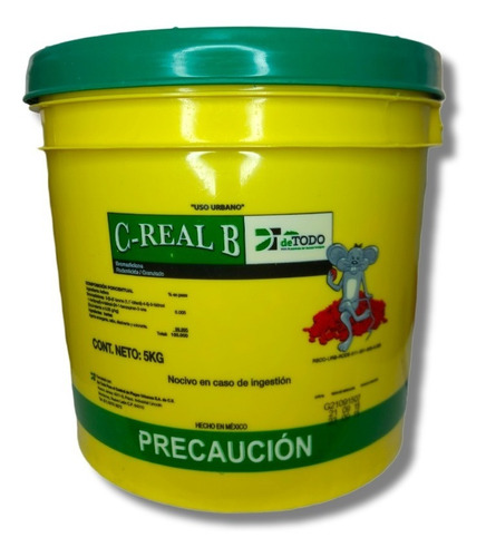 Rodenticida C-real B Granulado 5kg Para Ratas Y Ratones