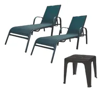 Comprar Reposera Camastro Tumbona Jardin Piscina Patio Set De 2