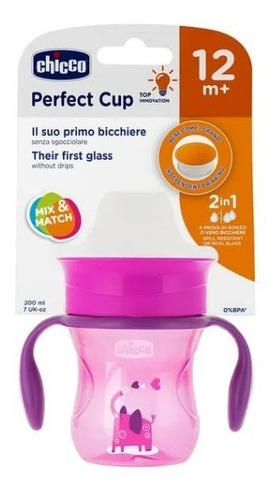 Vaso Chicco 360 Con Asas Bebe 200ml Perfect Cup 12 M+