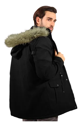 Chamarra Hombre Cazadora Tipo Gabardina Gorro Roosevelt A177 899