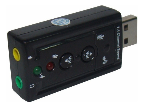 2 Placa De Som Usb 7.1 Canais 3d Adaptador Pc Ps3 Notebook