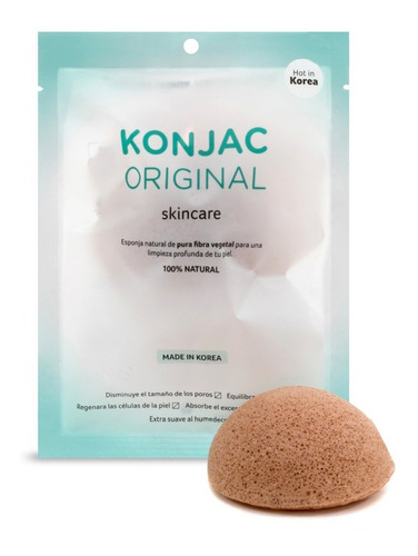 Konjac Esponja Facial Chamomile Manzanilla Piel Sensible