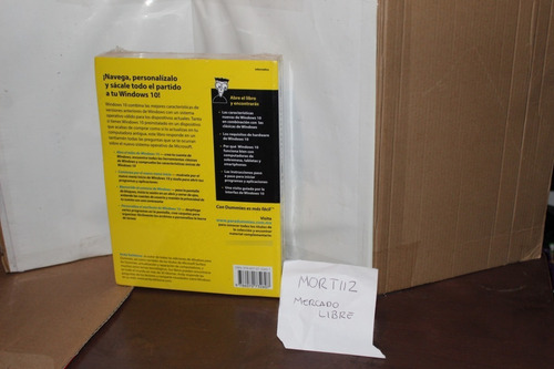 Libro Físico Guía Windows 10 Dummies Informática Microsoft (Usado)