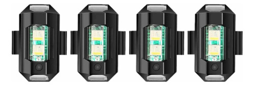 Mini Luz Led Estroboscópica Para Moto  4 Pzs