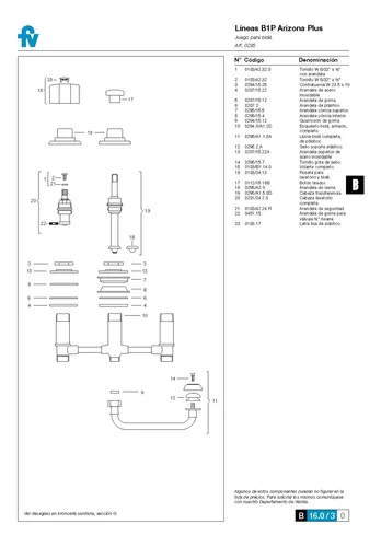 Griferia fv arizona bidet sale