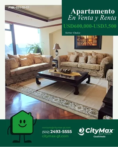 Apartamento Amueblado En Venta O Renta Zona 14
