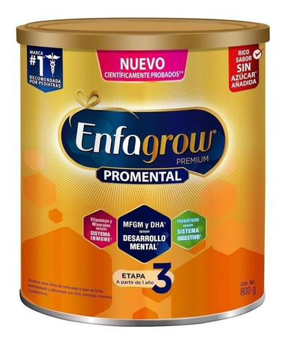 Mead Johnson Enfagrow Premium 3 fórmula infantil pro select etapa 3 lata En polvo 800 g