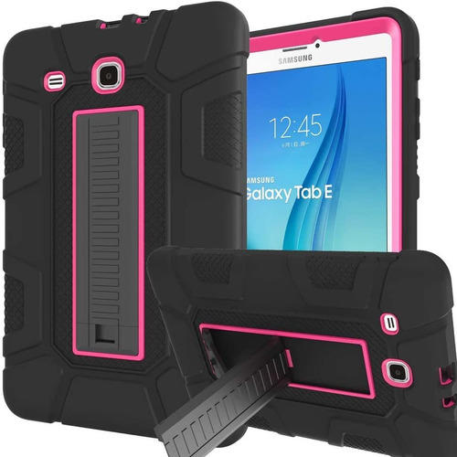 Funda Para Samsung Galaxy Tab E 9.6 In | Negro Rosa