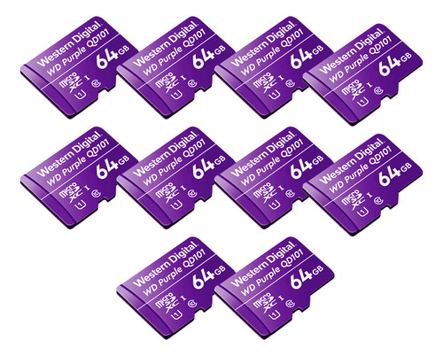 Kit 10 Cartões De Memória Microsd Intelbras 64 Gb
