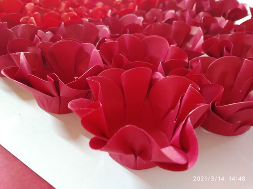 Imagem 6 de 7 de 100 Forminhas De Doce Casamento Aniversário Flor Promoção