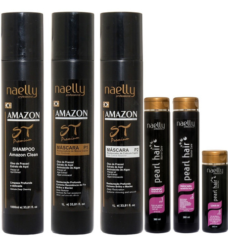 Naelly St Premium Kit Definitiva + Kit Manutenção Pearl Hair