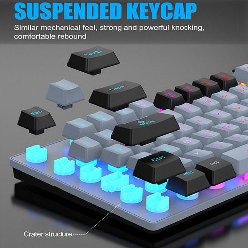 Teclado Para Juegos Por Cable De 87 Teclas Con