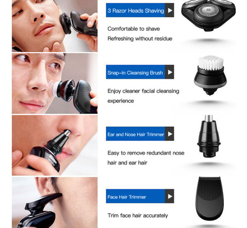 Razor Shaver Long Life Clean Shave 3 En 1, Color Verde Oscur