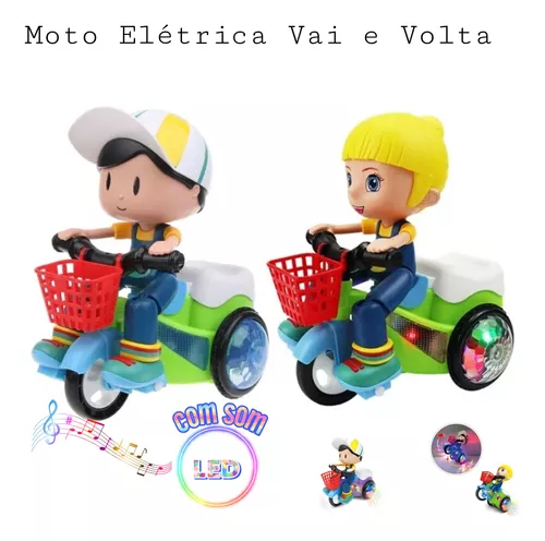 Moto Triciclo Menina Empina Gira 360° Luzes E Sons Personagem