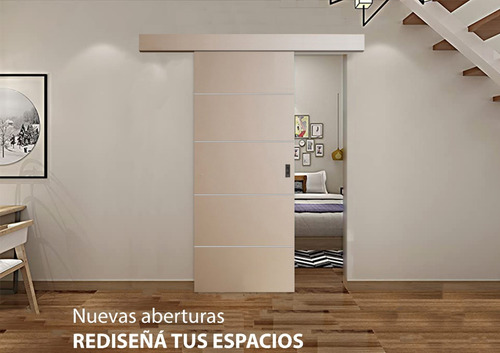 Imagen 2 de 9 de Puerta Corrediza Colgante Placa Económica+ Kit De 80 O 90
