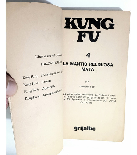 Libro Kung Fu 4 La Mantis Religiosa Mata De 1974,176 Páginas (Usado)