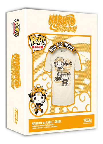 ¡funko Pop! Camiseta En Caja: Naruto - Naruto Uzumaki Vs Pai