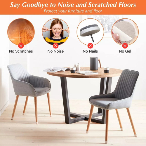 D 30 Protectores De Suelo De Silicona Con Fieltro For Silla