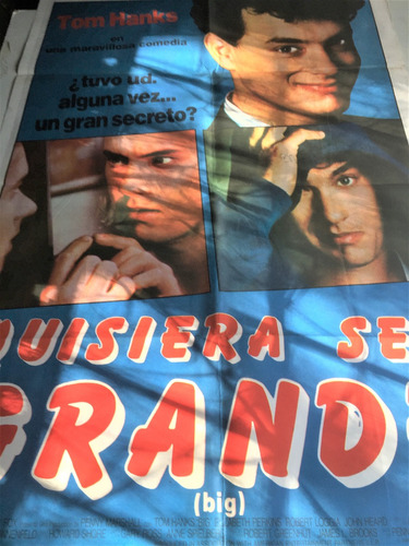 Poster Quisiera Ser Grande Con Tom Hunks 1988 Original