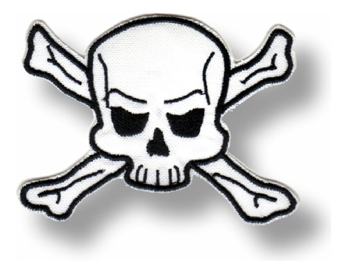 Parche Bordado Mediano Cráneo Bandera Pirata