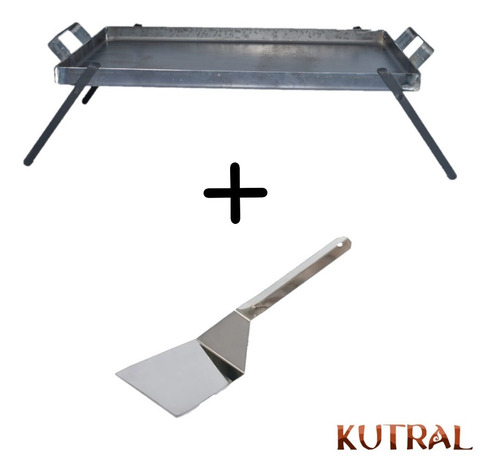 Imagen 1 de 5 de Combo Plancha 2 Hornallas + Espatula + Patas Kutral !!!