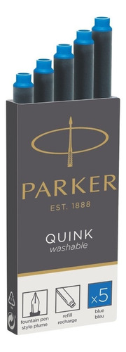 Cartucho de tinta azul lavable Parker Quink 3016031pp