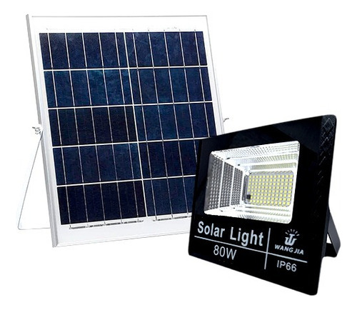 Reflector Led 80w Recargable Solar Para Alumbrado Exterior 