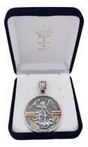 Comprar Medalla Religioso Plata 925 Y Oro 9k Arcangel Miguel (30mm)
