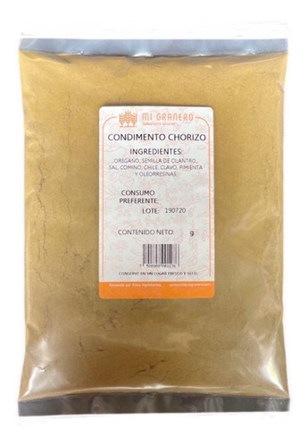 Condimento Para Chorizo 250 Gramos