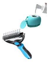 Comprar Peine Acicalador Mascotas +cepillo Baño  2 En 1 Masajeador