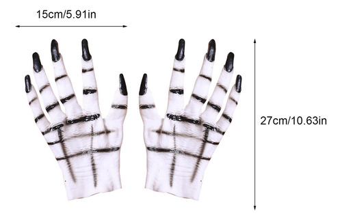 Máscara De Cabeza De Lobo Y Disfraz De Halloween, Guantes Pa