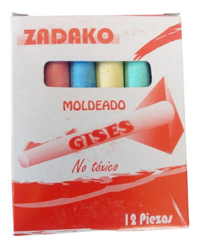 2 Caja 12 Gises Colores Pastel, Secos