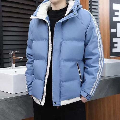 Chaqueta Casual De Invierno Con Capucha Acolchada De Algodón