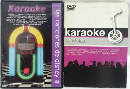 2 Dvds De Karaoke - Baladistas - Canciones De Disney