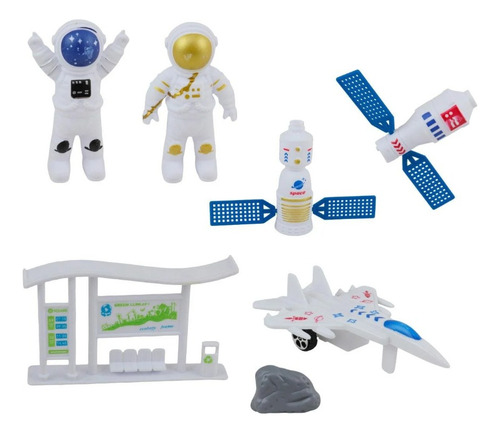 Kit Astronauta Brinquedo Satélite Nave Espacial Espaço Lua