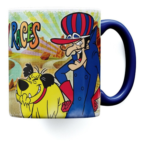 Taza Cerámica Pierre Nodoyuna Patan Autos Locos Wacky Races 