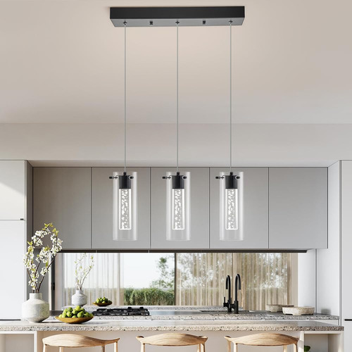 Lámpara Colgante De 3 Luces Led Regulables Para Cocina