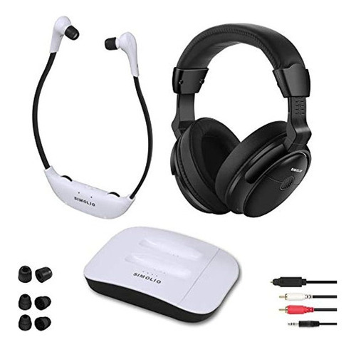 Simolio Digital 2.4ghz Auriculares Inalmbricos Duales Para