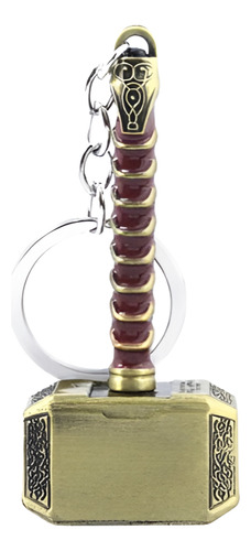 Llavero Martillo De Thor Avengers Hammer Mjollnir Rayo Color Dorado