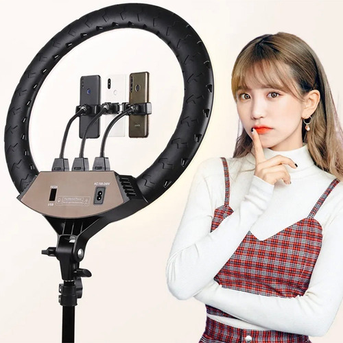 Imagen 3 de 10 de Led Ring Aro Luz Foto Celular Tripode Alto Maquillaje Selfie