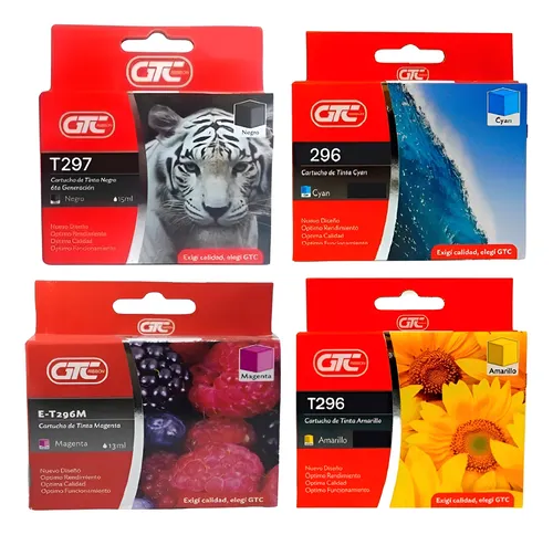 Cartucho Alternativo 296 297 P-epson Xp-231 Xp-241 Pack X4